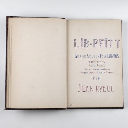 Manuscrit de Jean Ryeul Lib Pfitt