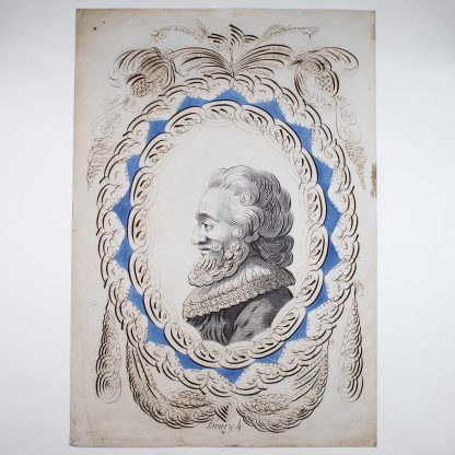 Portrait calligraphié de Henri IV par Médan