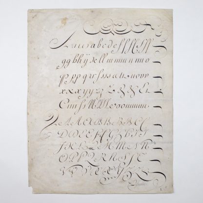 Modèle d'écriture calligraphié de Simon Dessalle