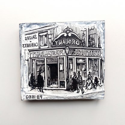 Matrice originale représentant le restaurant Drouant en 1880.