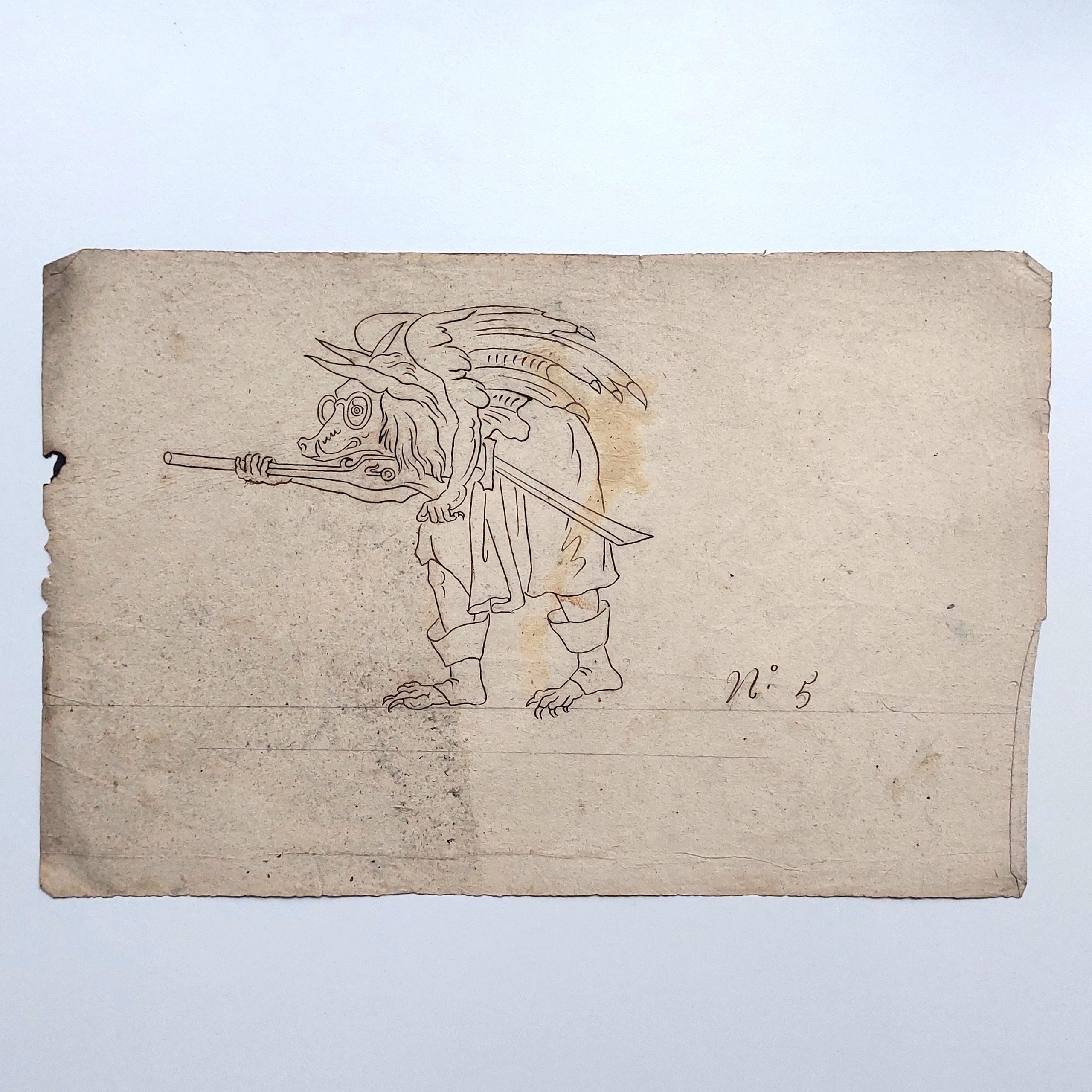 Ensemble de dessins de marionnettes et décors démoniaques. – Image 4