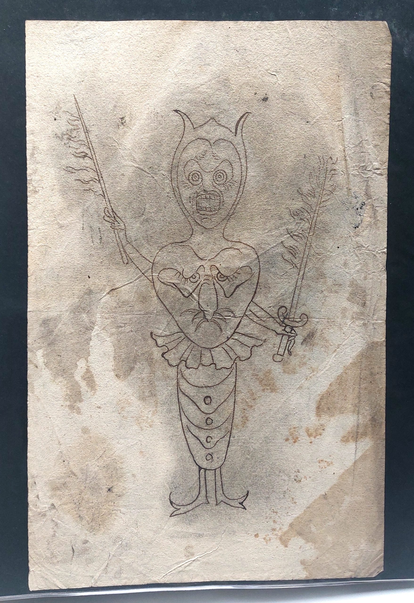 Ensemble de dessins de marionnettes et décors démoniaques. – Image 27