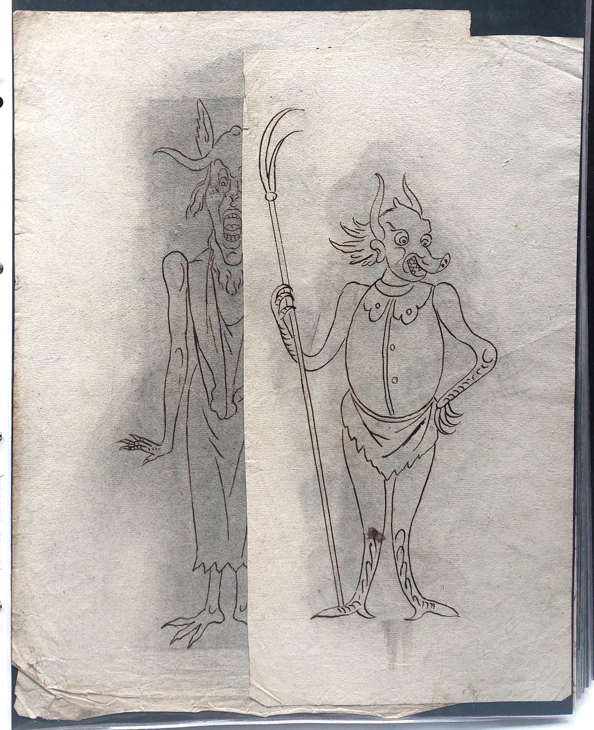 Ensemble de dessins de marionnettes et décors démoniaques. – Image 31