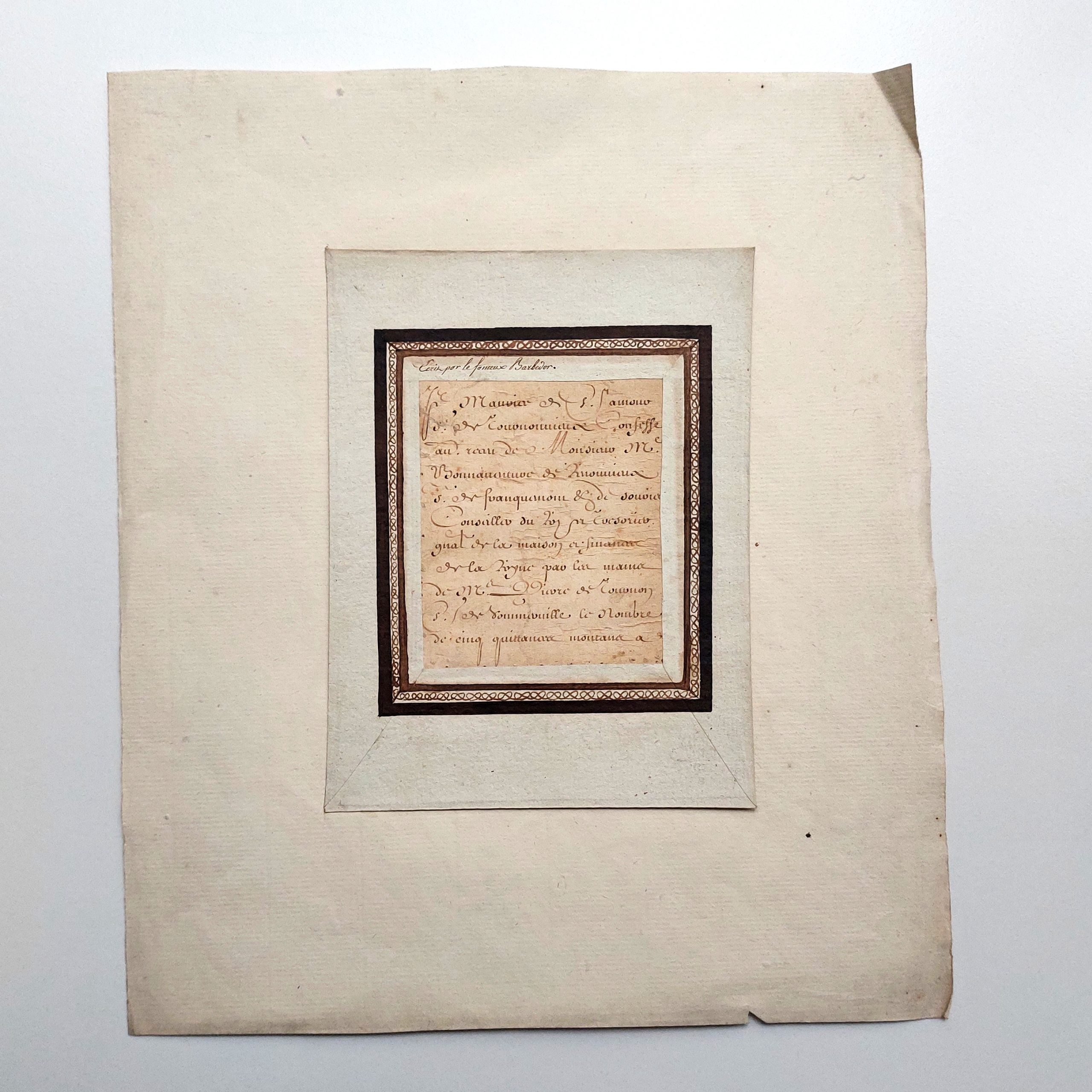 Collectionner la calligraphie : Les "Barbedor" de François-Nicolas Bédigis (1738-1814). – Image 7