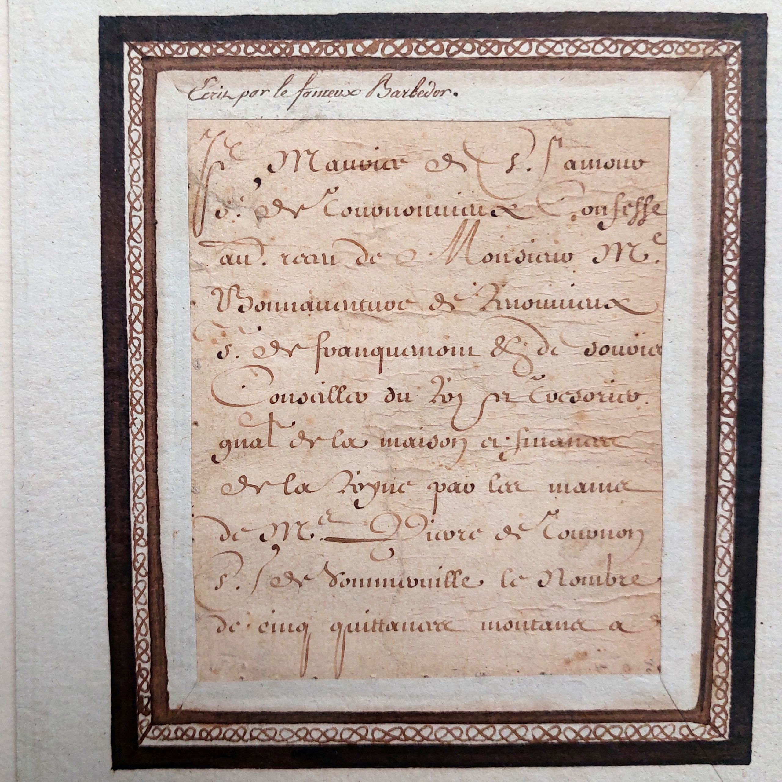 Collectionner la calligraphie : Les "Barbedor" de François-Nicolas Bédigis (1738-1814). – Image 8