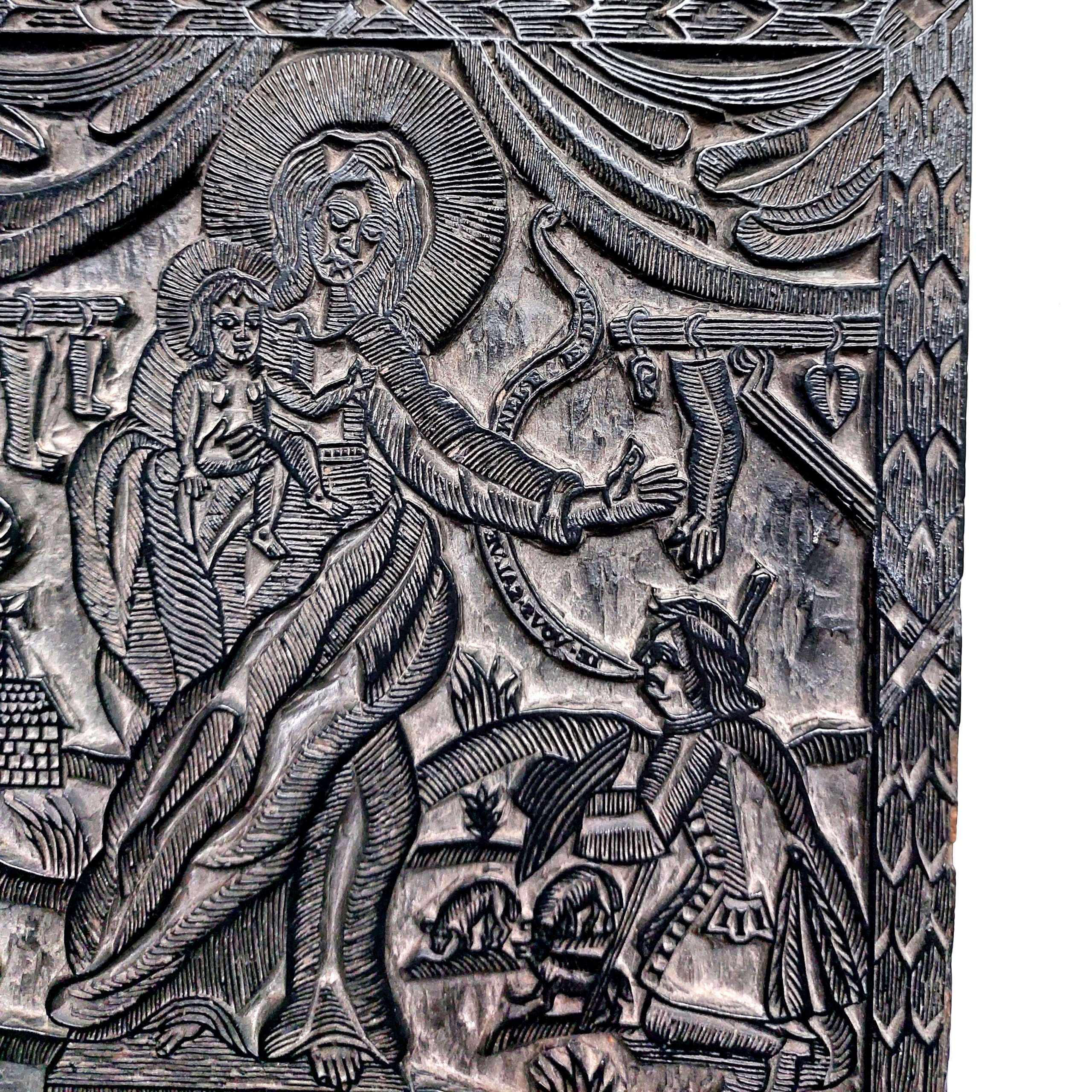 Matrice pour une gravure ex-votive remerciant la Vierge Marie. – Image 3