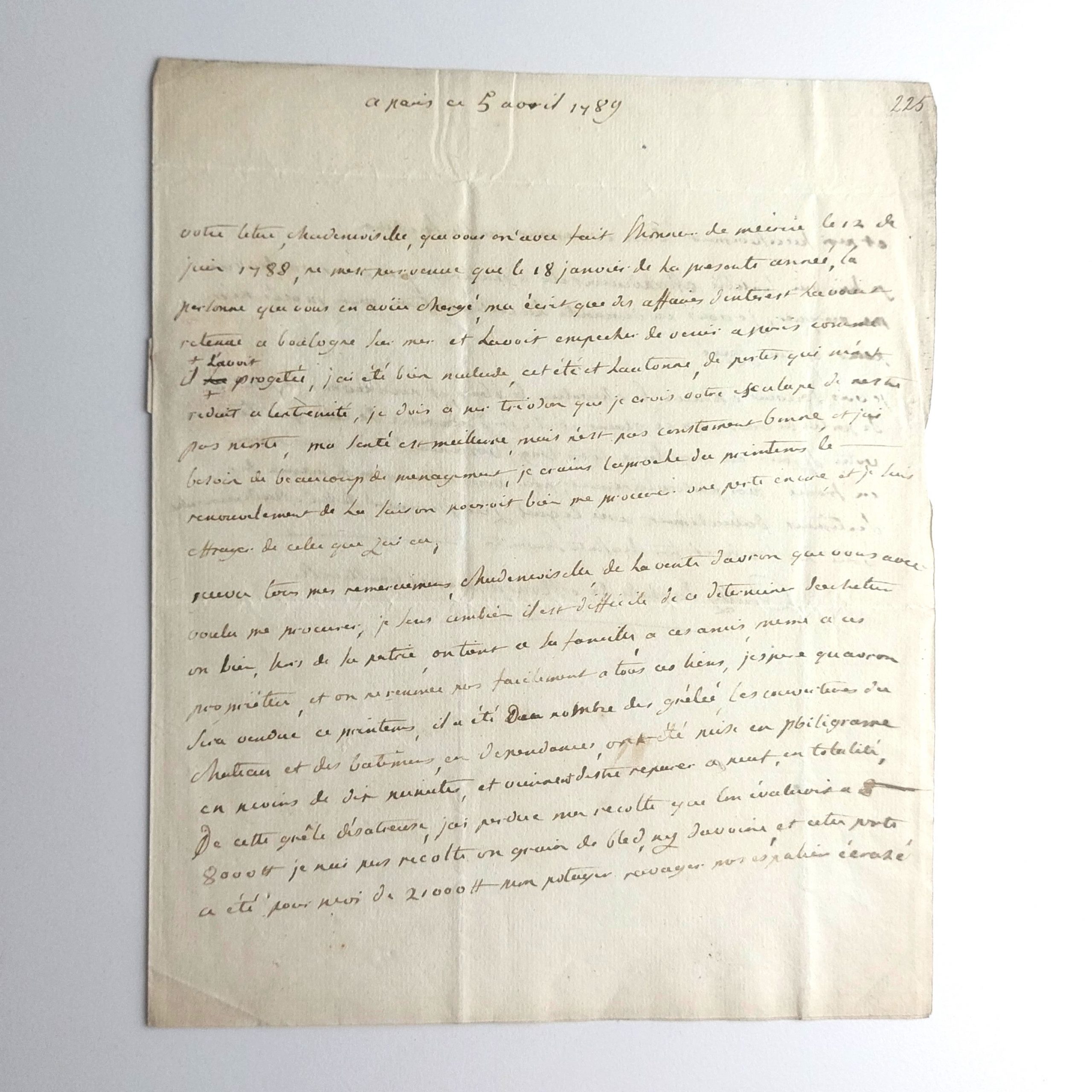 Minute autographe à la duchesse de Montmorency-Bouteville. – Image 4