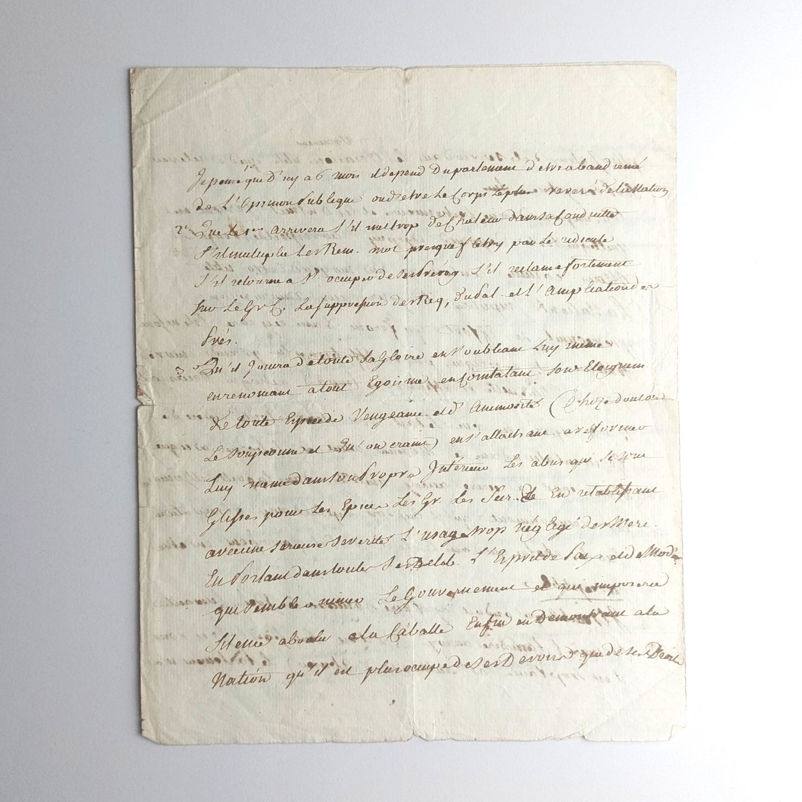 Minute autographe à la duchesse de Montmorency-Bouteville. – Image 7