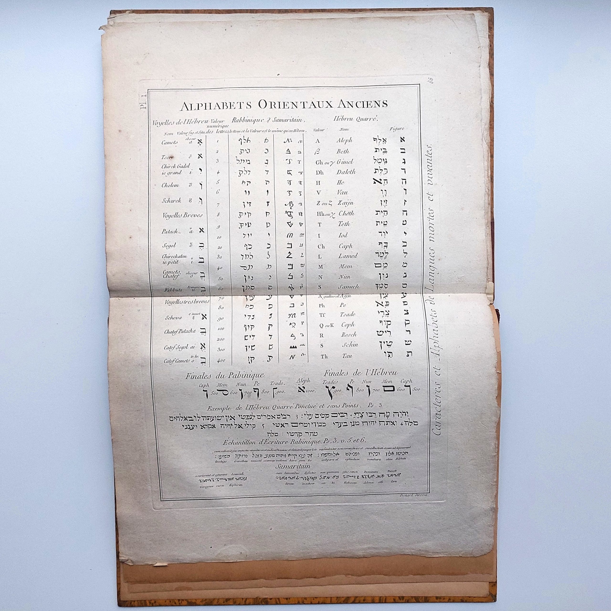 Caractères et Alphabets de Langues mortes et vivantes.