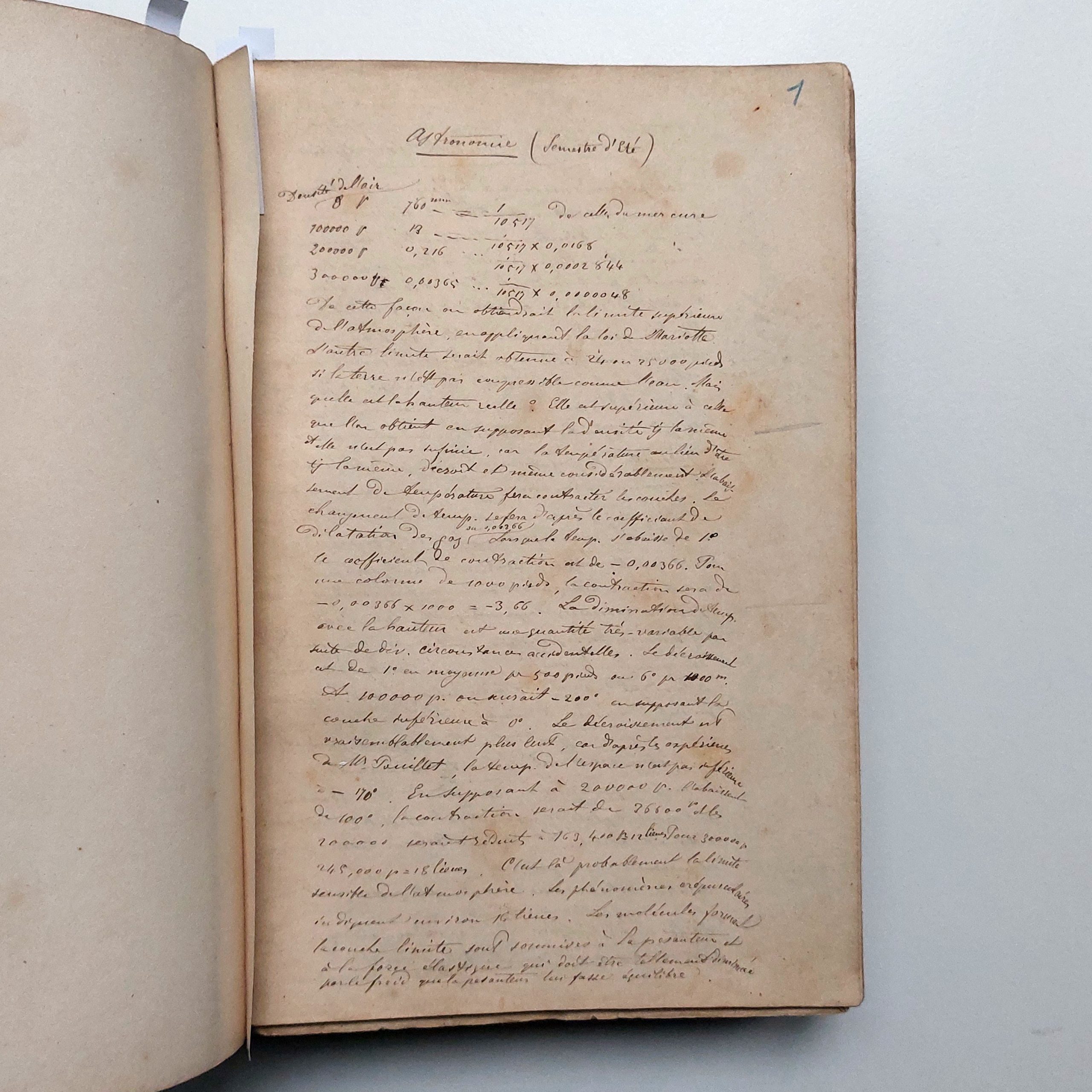 Recueil manuscrit de cours dispensés par d'éminents professeurs de l'Académie de Genève. – Image 7