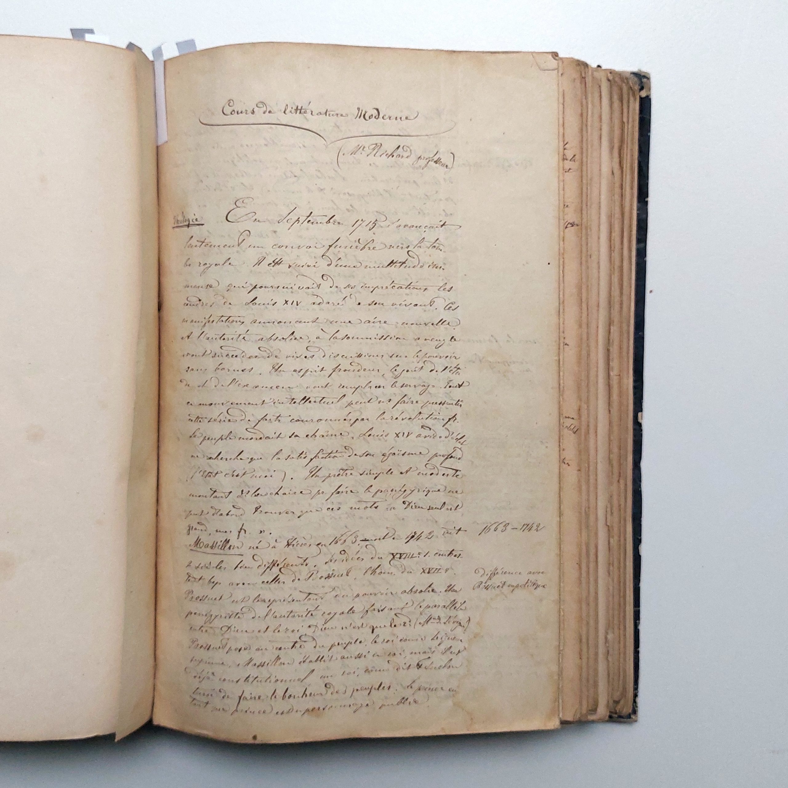 Recueil manuscrit de cours dispensés par d'éminents professeurs de l'Académie de Genève. – Image 13