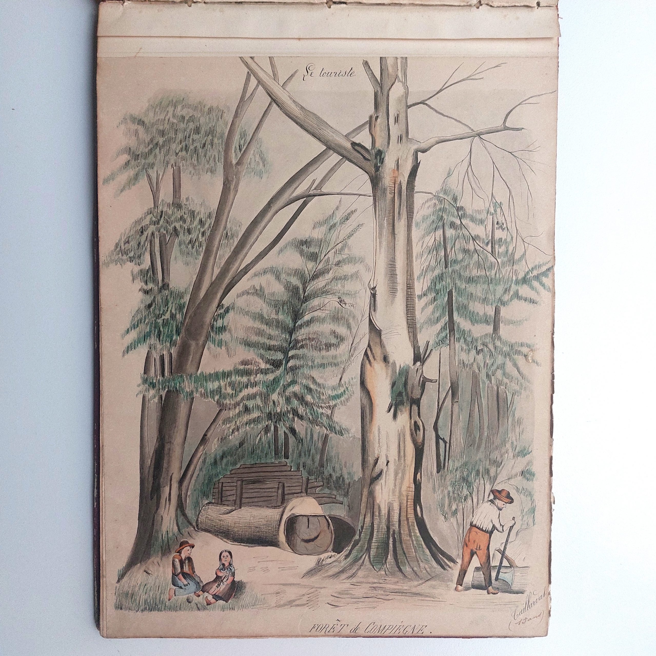 Recueil de dessins d'enfants de forgerons à Commentry.