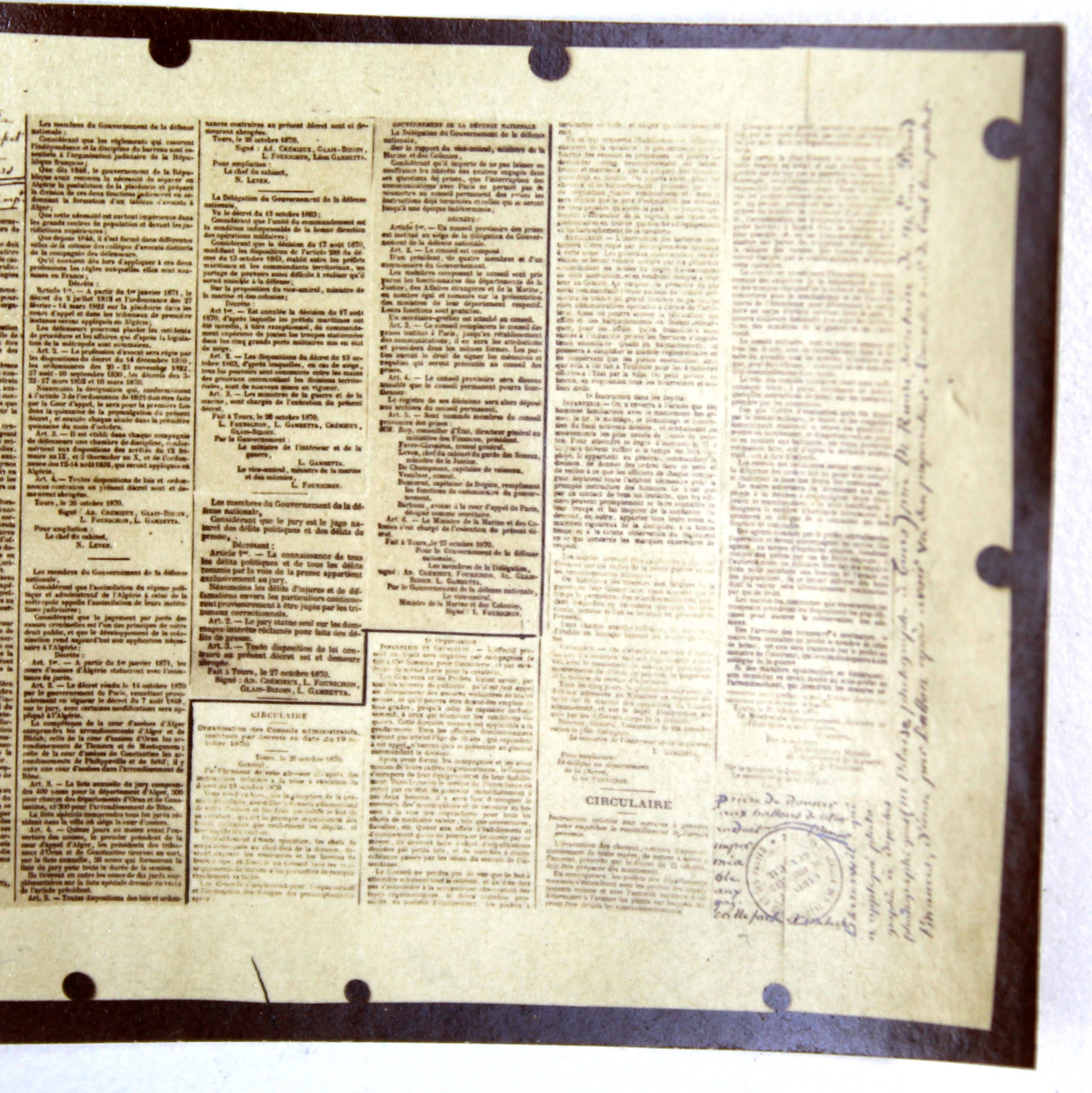 Collection de trois pigeongrammes offrant chacun un spécimen des différentes techniques photographiques utilisées. – Image 5