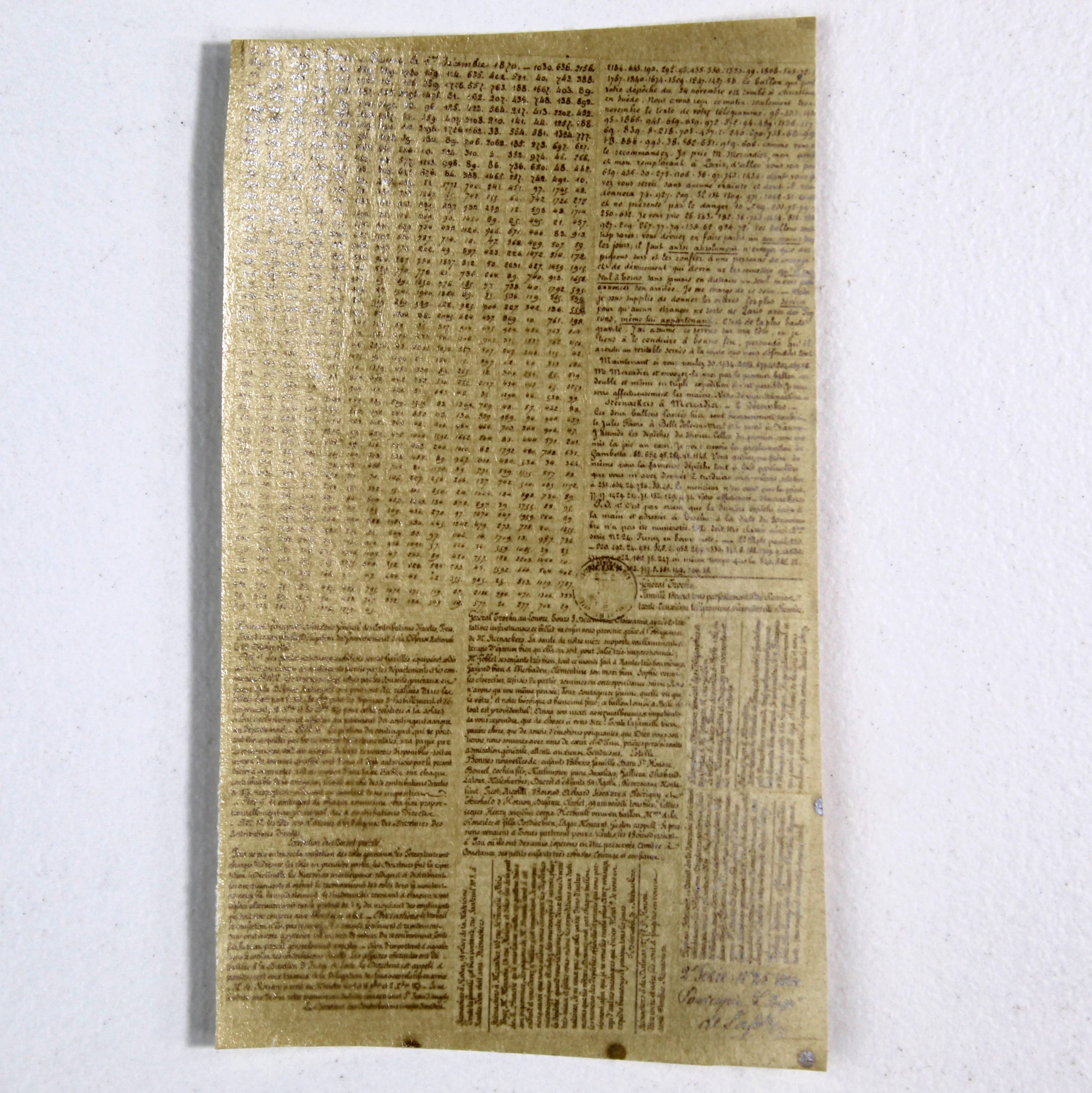 Collection de trois pigeongrammes offrant chacun un spécimen des différentes techniques photographiques utilisées. – Image 9