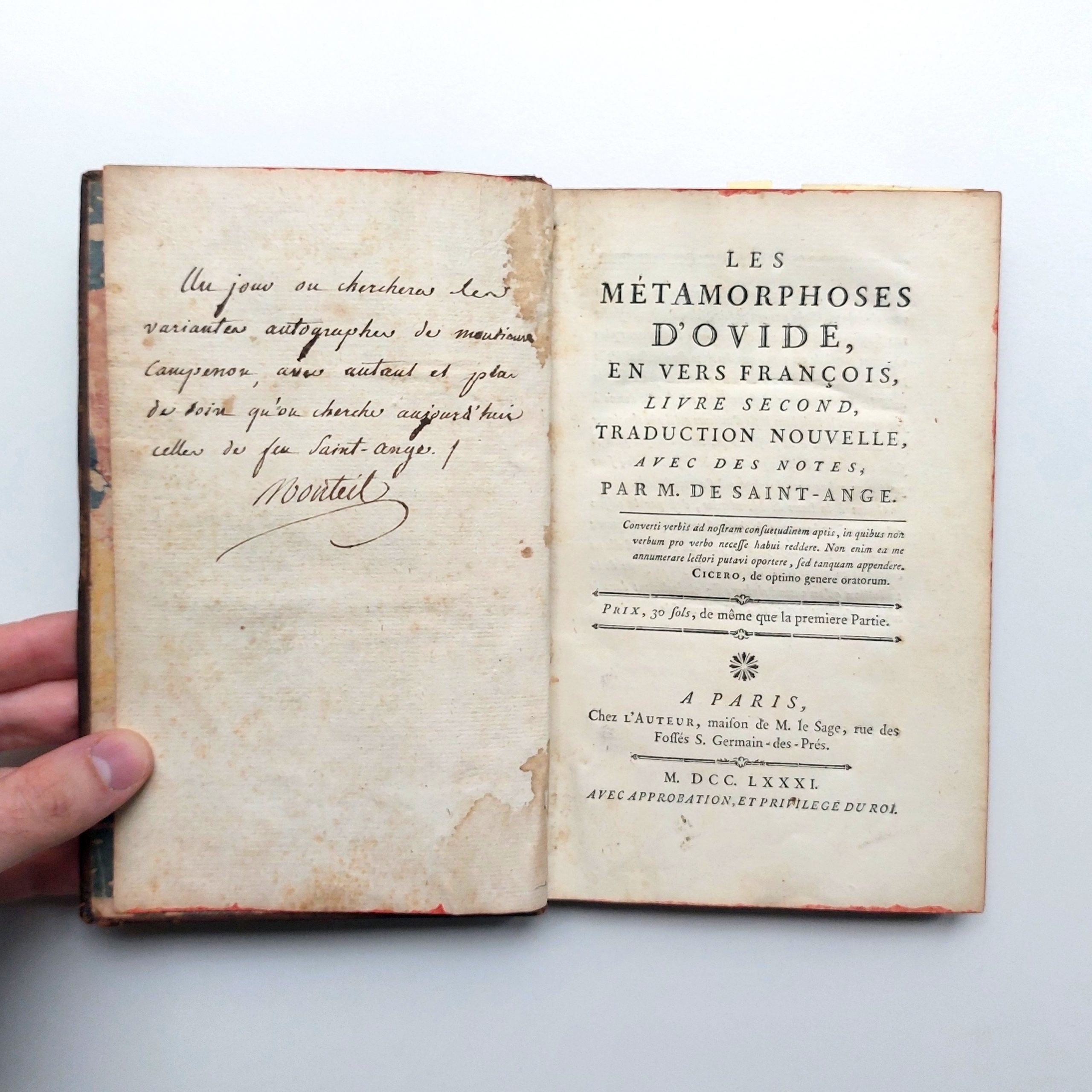 Les Métamorphoses d'Ovide, en vers françois, livre second, traduction nouvelle, avec des notes. – Image 2