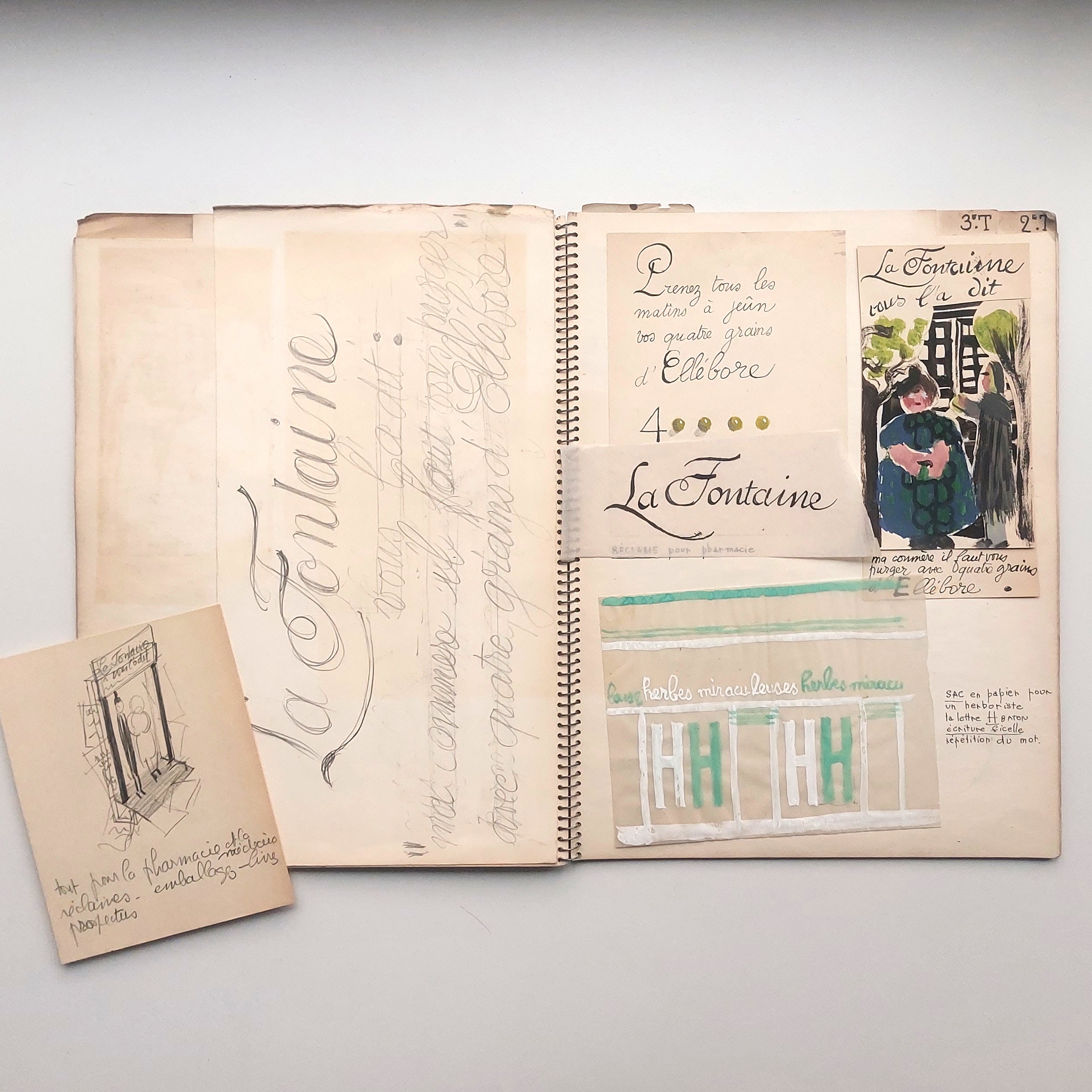 Production graphique d'un professeur de dessin pour ses cours provenant du graveur Jacques Devigne. – Image 5