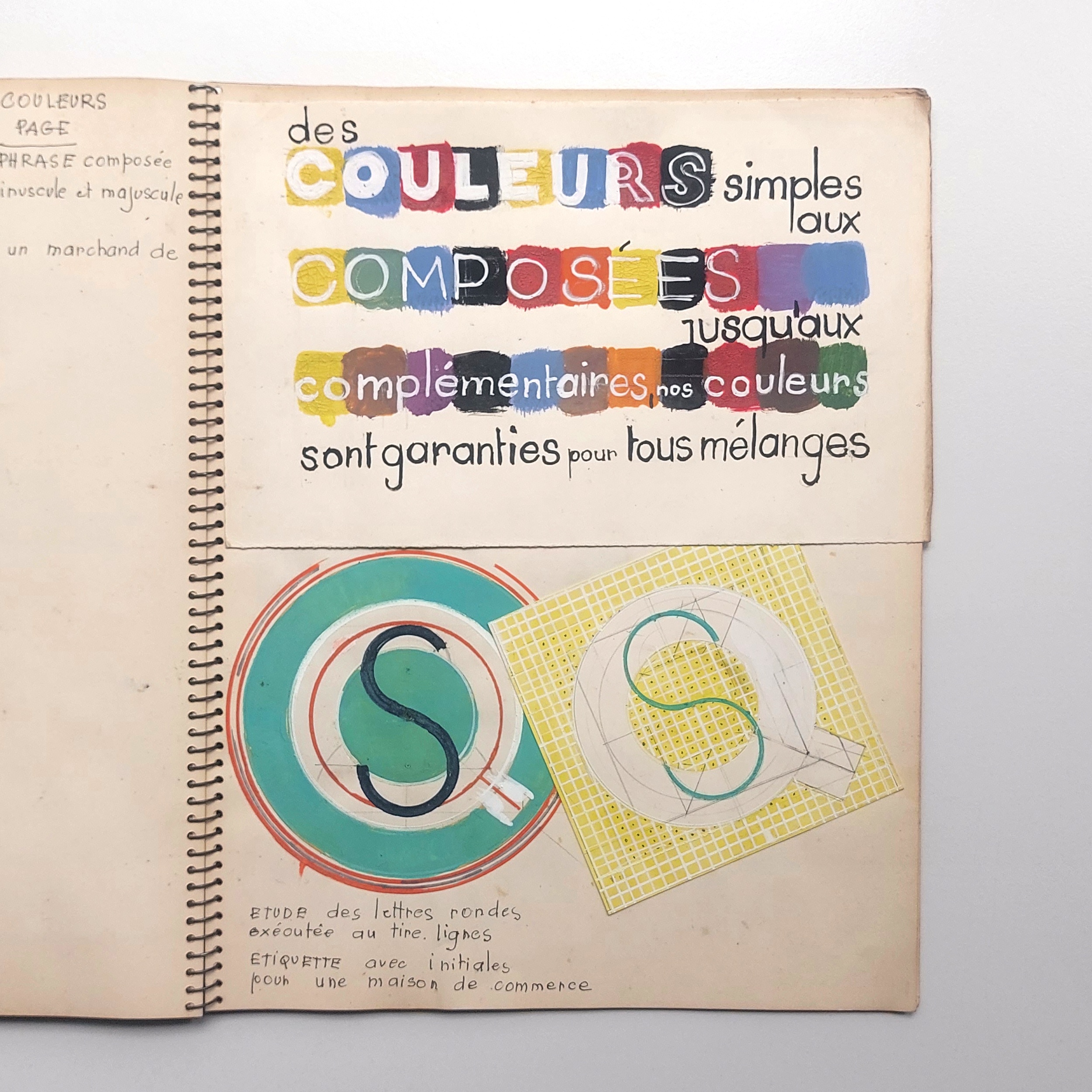 Production graphique d'un professeur de dessin pour ses cours provenant du graveur Jacques Devigne.