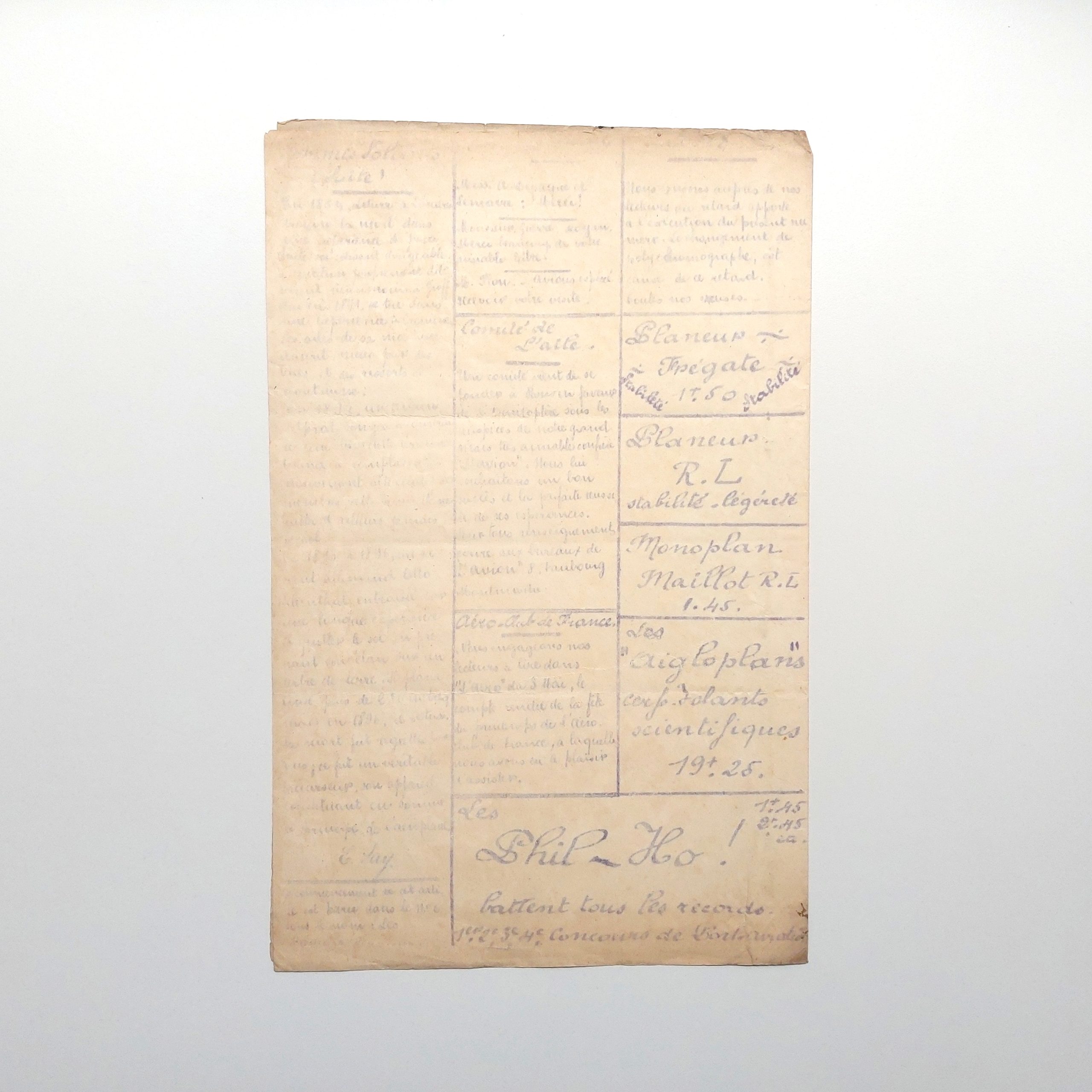 Collection de 7 numéros de l'Écho du cerf-volant, de trois documents relatifs à La France Nationale, et d'un certificat d'ajournement. – Image 19