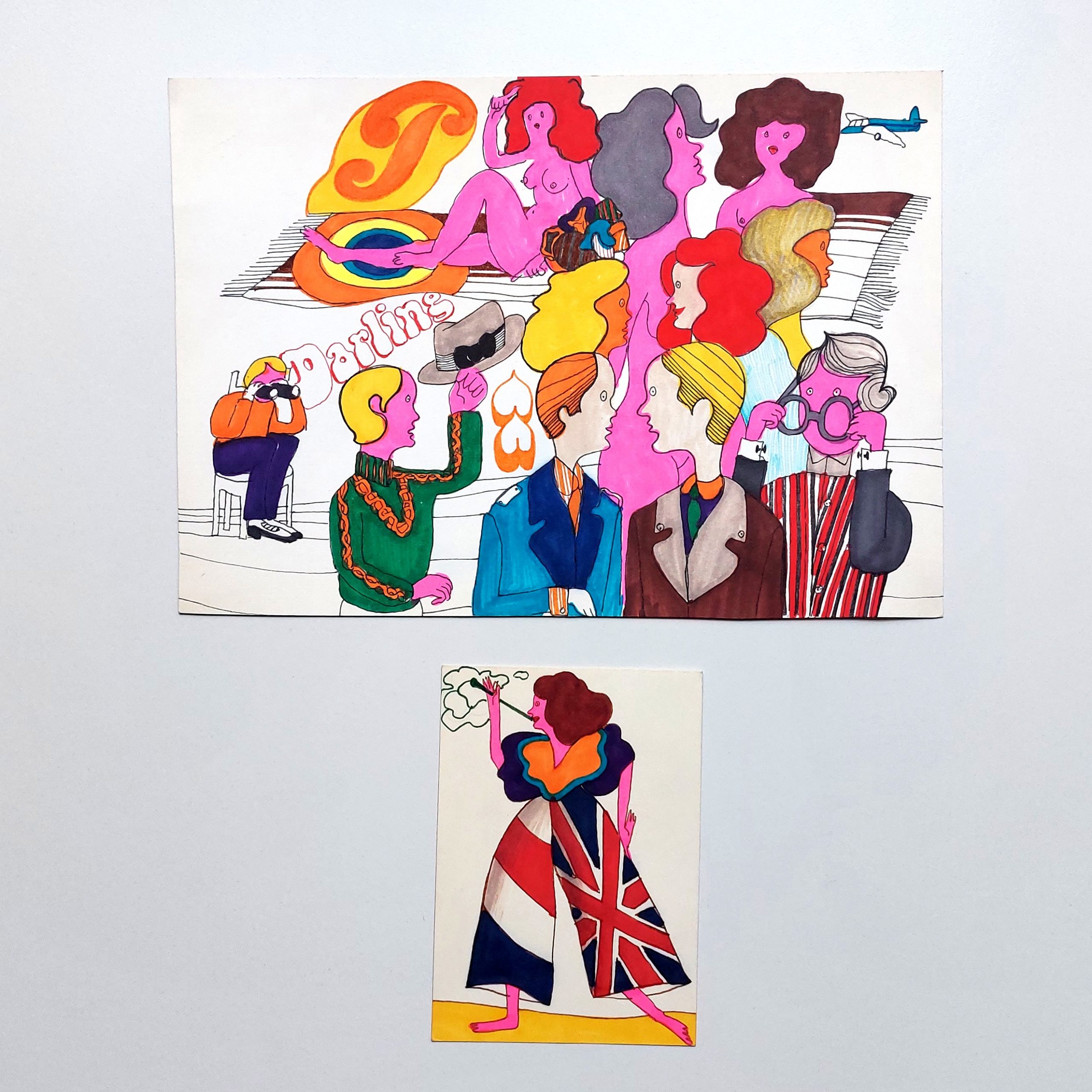 Ensemble de 15 dessins ou gouaches de l’illustratrice Dominique Buzias. – Image 3