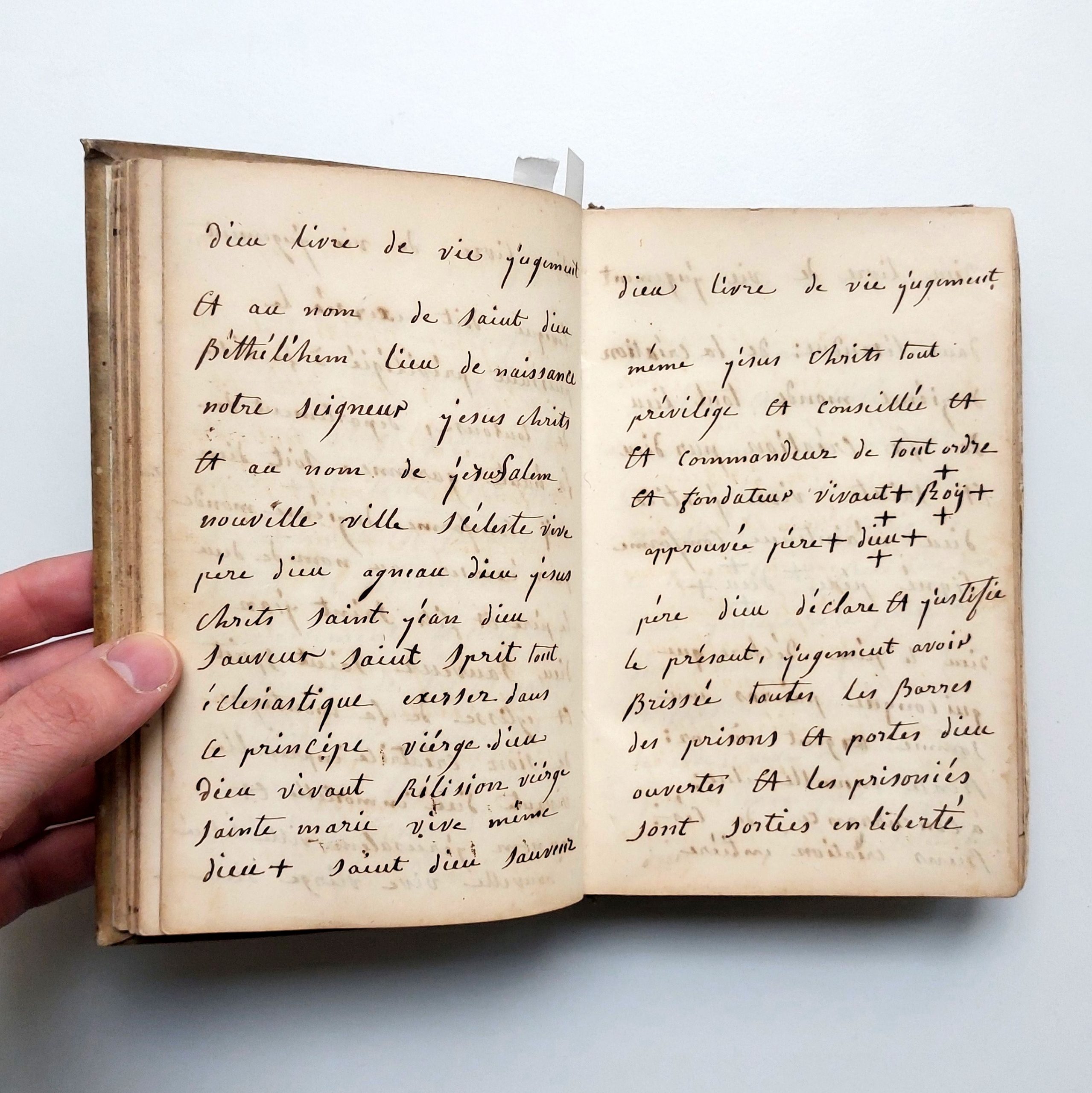 Curieux manuscrit religieux dont on peine à saisir le sens. – Image 7