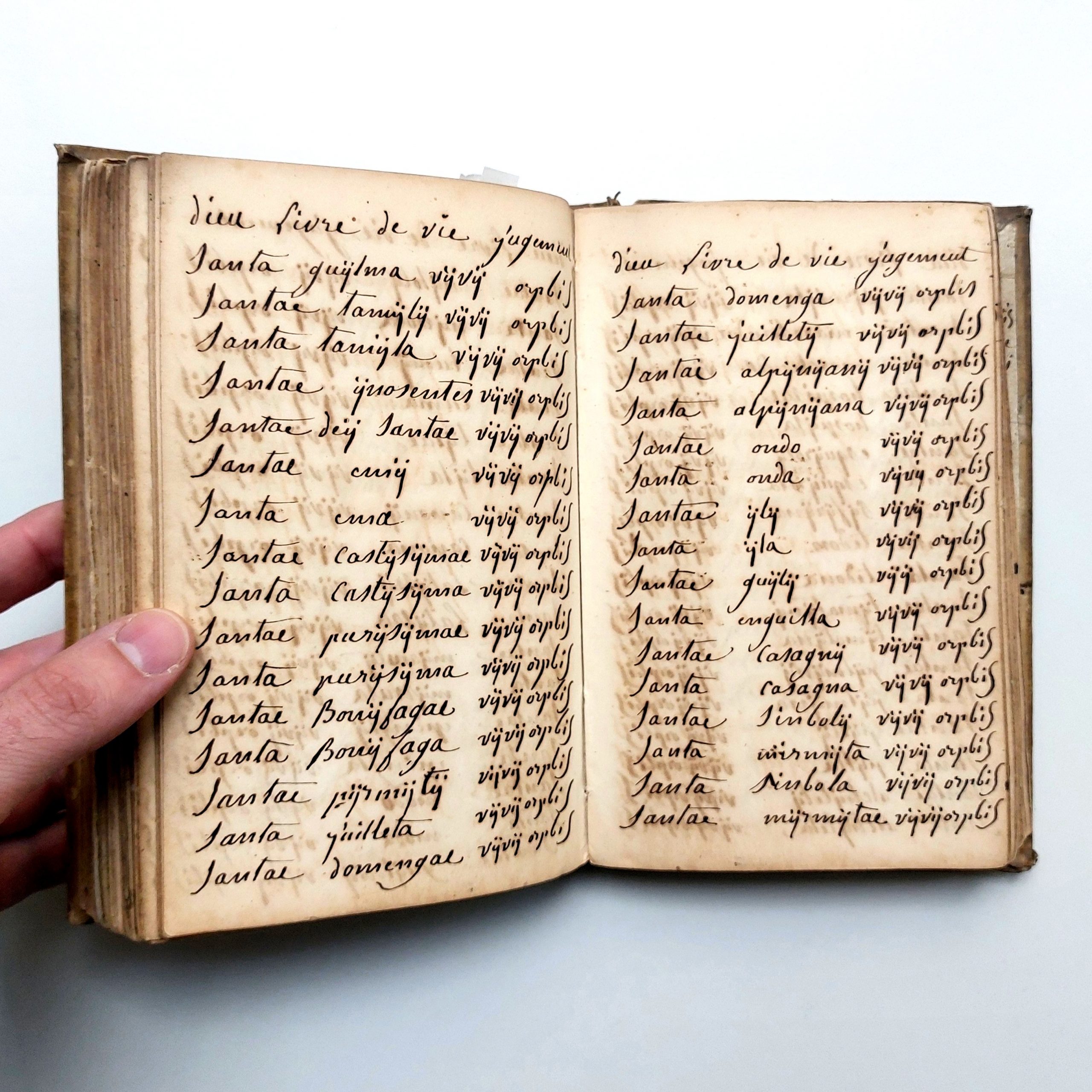 Curieux manuscrit religieux dont on peine à saisir le sens. – Image 12