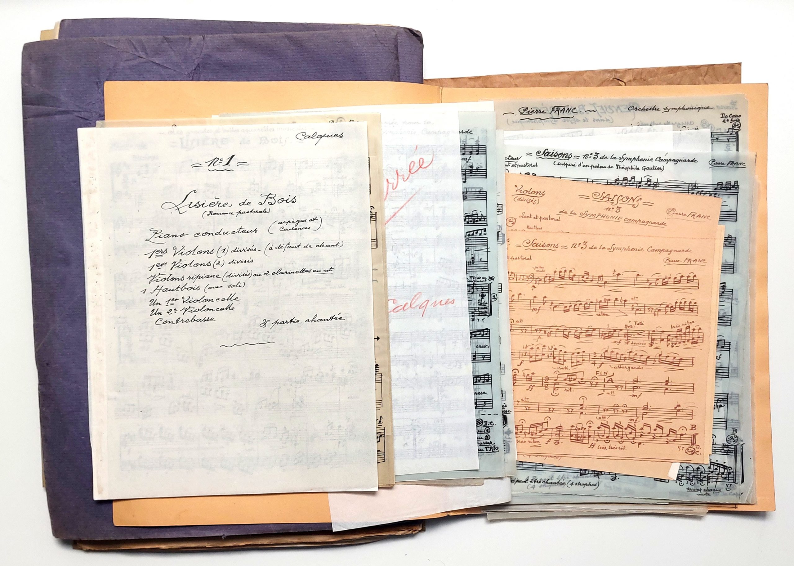Des centaines de partitions manuscrites et impressions confidentielles des compositions de Lucien Pierre Frantzen (1881-1975) dit Pierre Franc. – Image 8