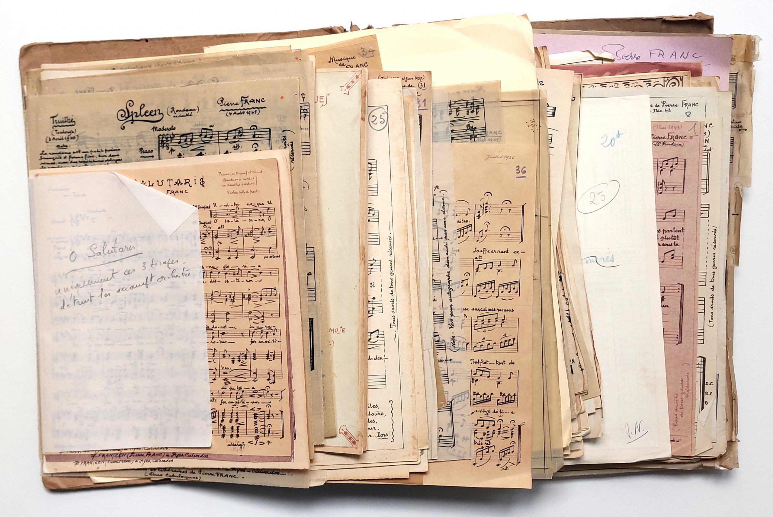 Des centaines de partitions manuscrites et impressions confidentielles des compositions de Lucien Pierre Frantzen (1881-1975) dit Pierre Franc. – Image 11