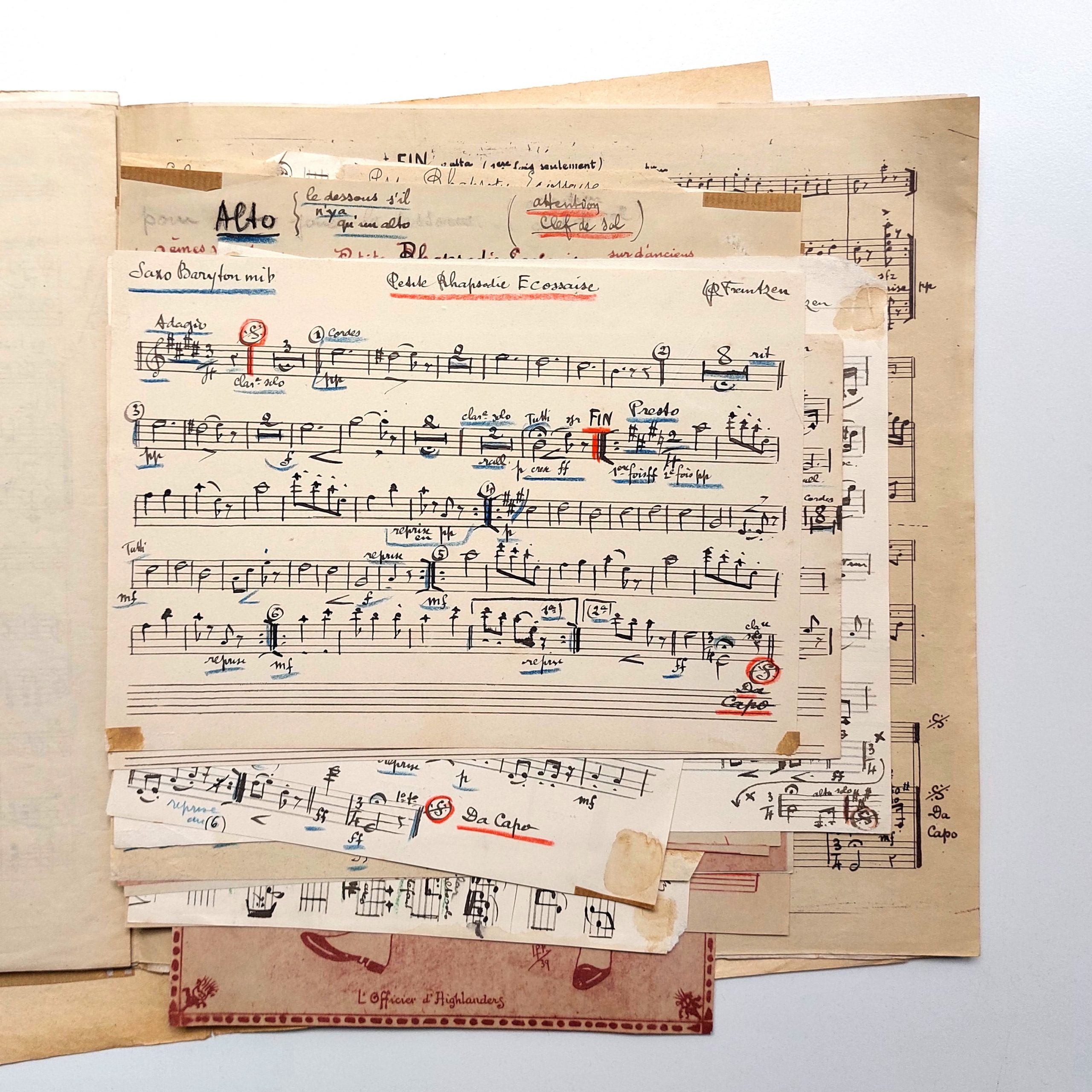 Des centaines de partitions manuscrites et impressions confidentielles des compositions de Lucien Pierre Frantzen (1881-1975) dit Pierre Franc. – Image 13