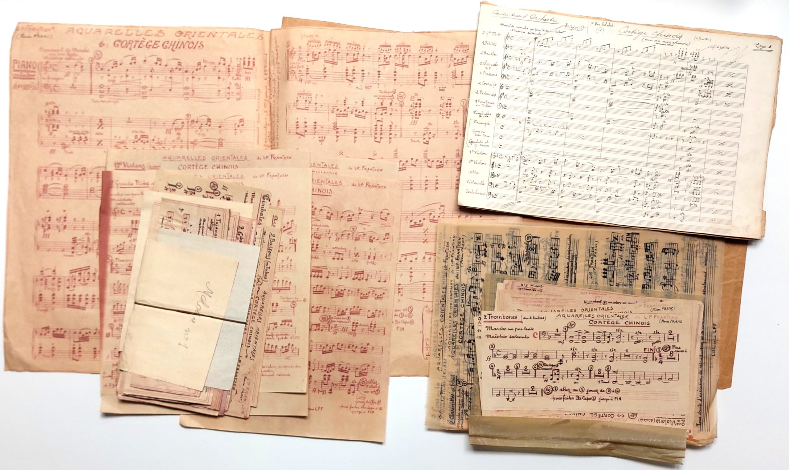 Des centaines de partitions manuscrites et impressions confidentielles des compositions de Lucien Pierre Frantzen (1881-1975) dit Pierre Franc. – Image 14