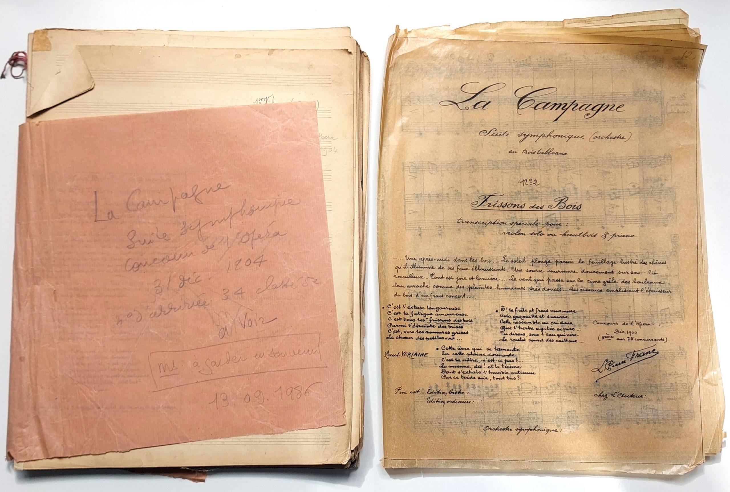 Des centaines de partitions manuscrites et impressions confidentielles des compositions de Lucien Pierre Frantzen (1881-1975) dit Pierre Franc. – Image 19