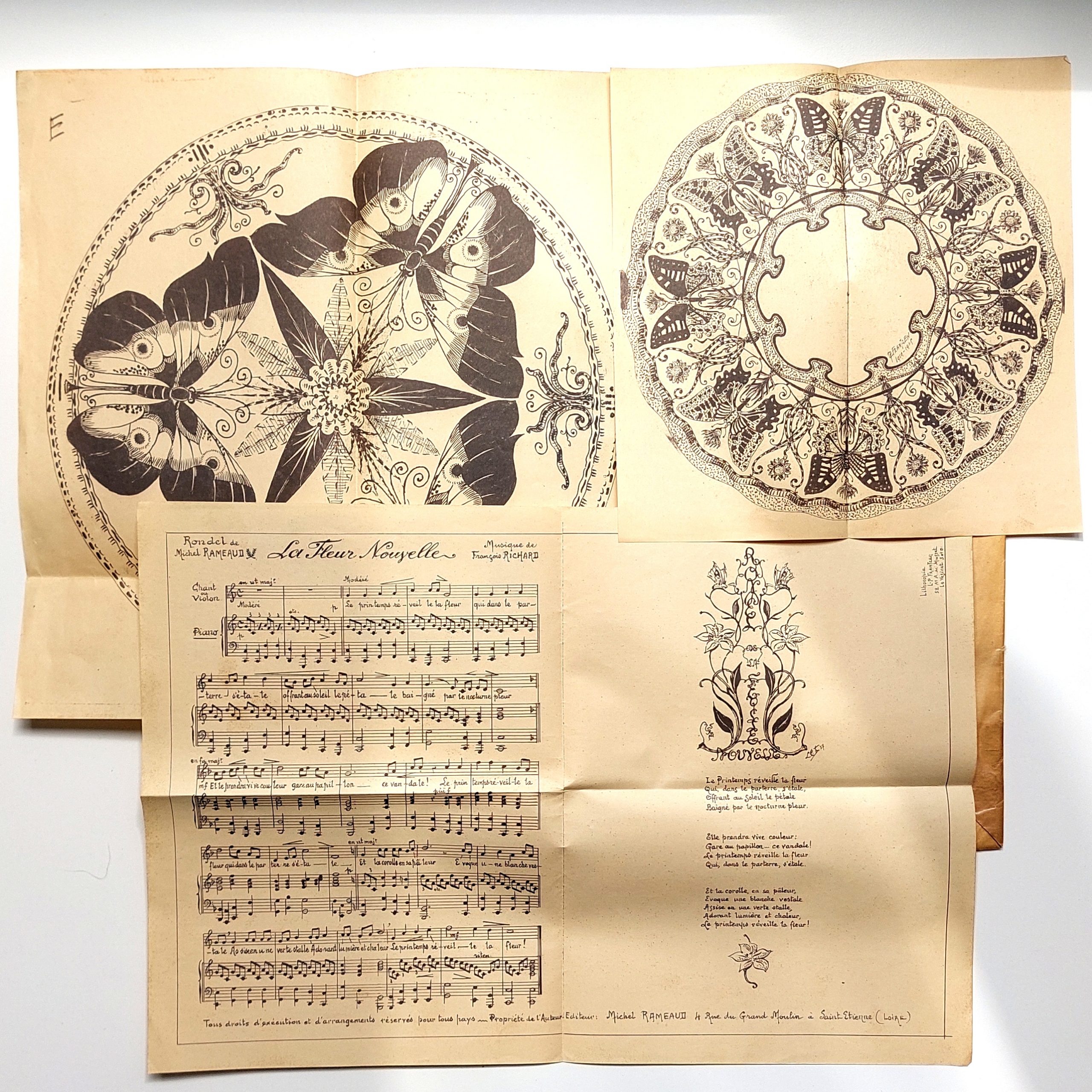 Les Papillons. Petit recueil artistique. Poésies. Curiosités. Dessins. – Image 12