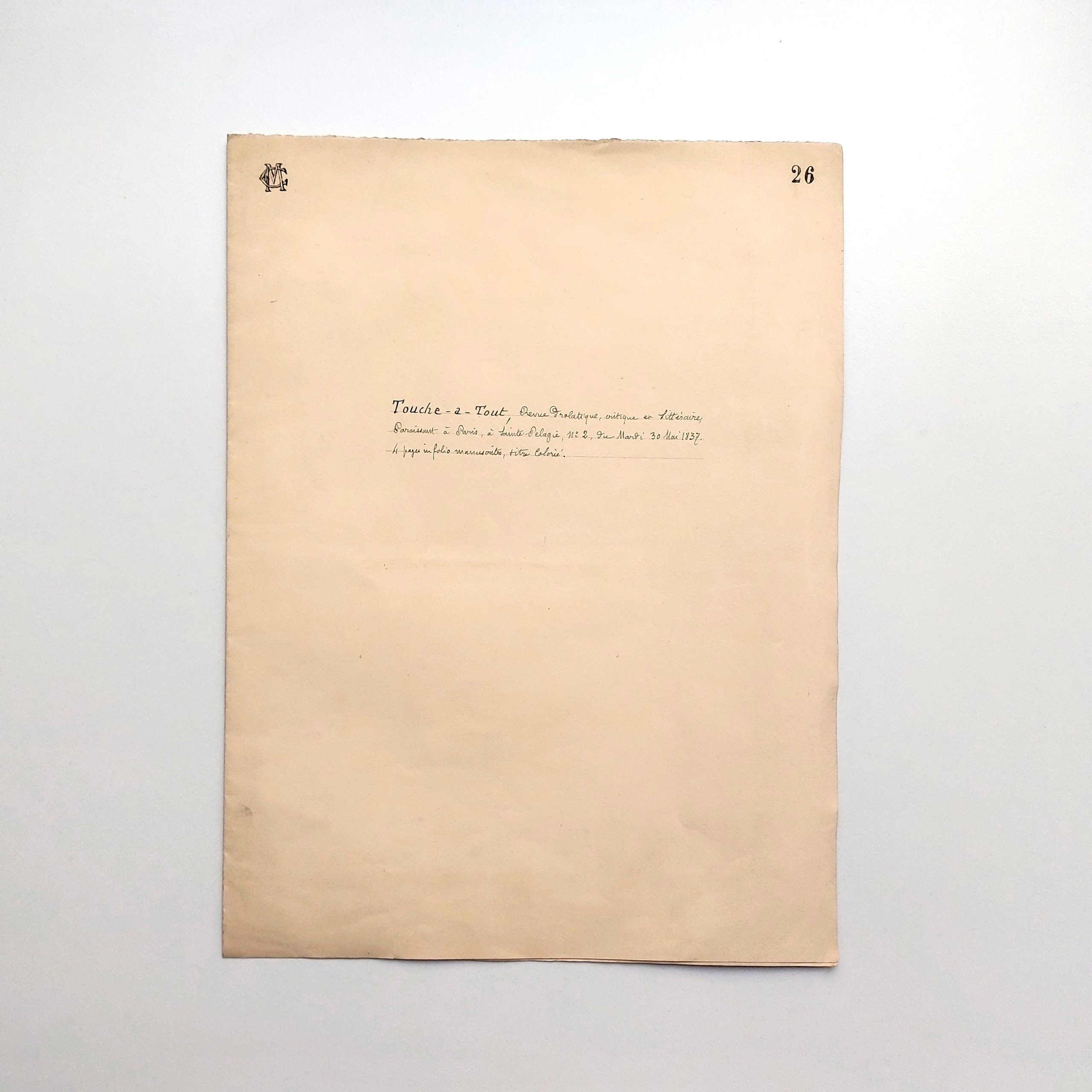 Touche-à-Tout. Revue drolatique, critique et littéraire. N°2. – Image 8