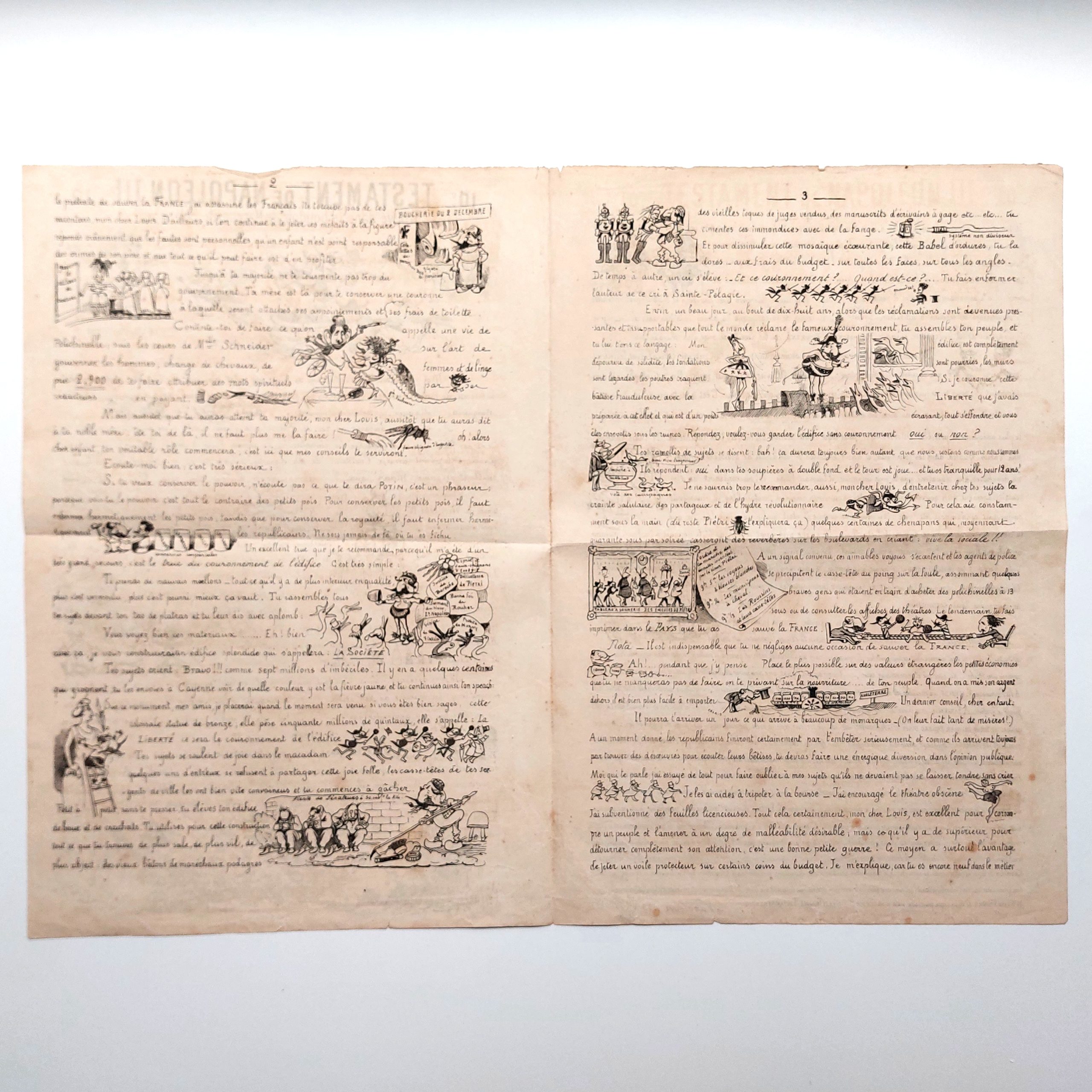 Collection de deux testaments satiriques de Napoléon III illustrés. – Image 3