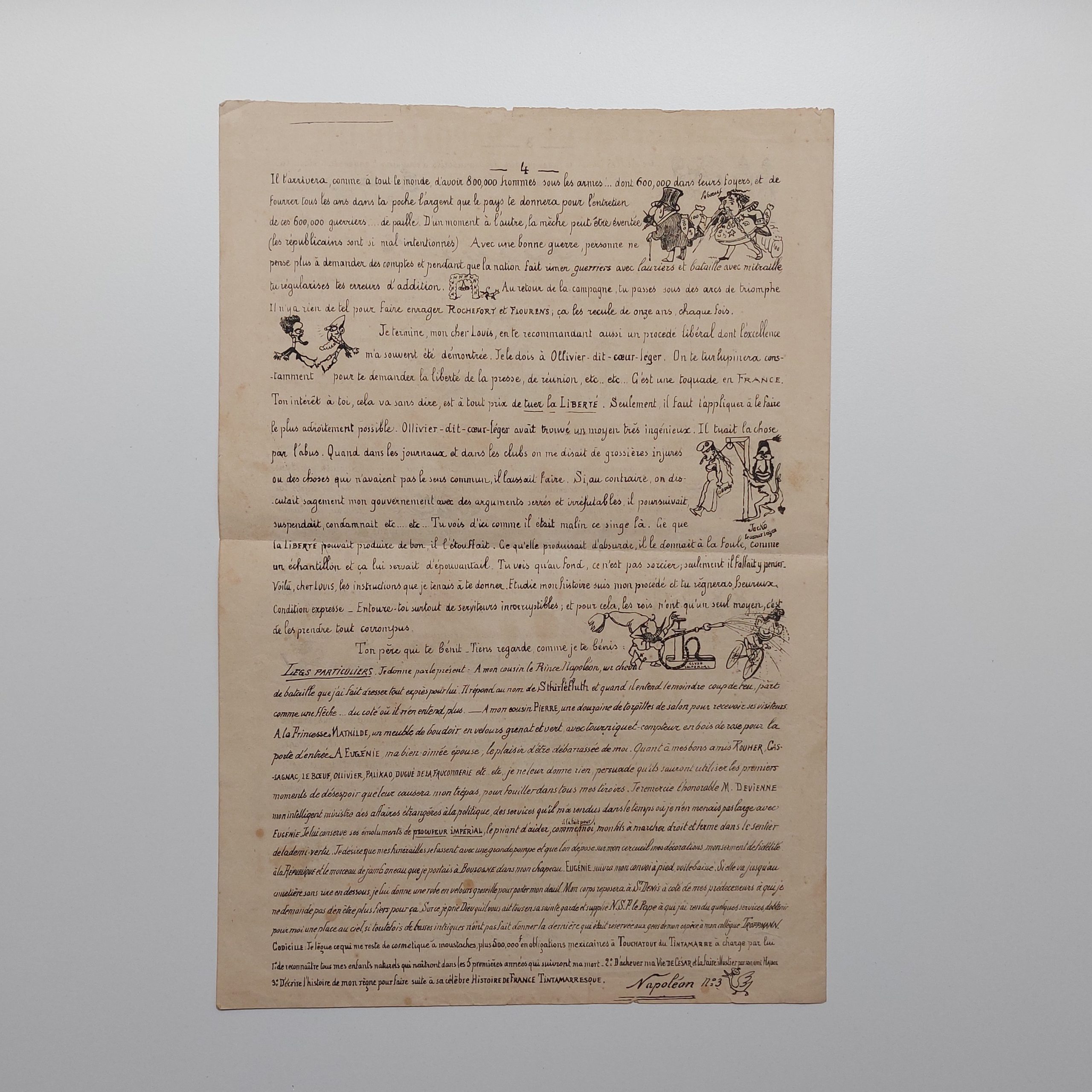 Collection de deux testaments satiriques de Napoléon III illustrés. – Image 4